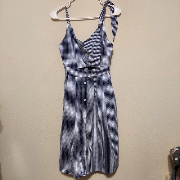 Cupshe Navy and White Checkered Dress - Picture 6 of 7